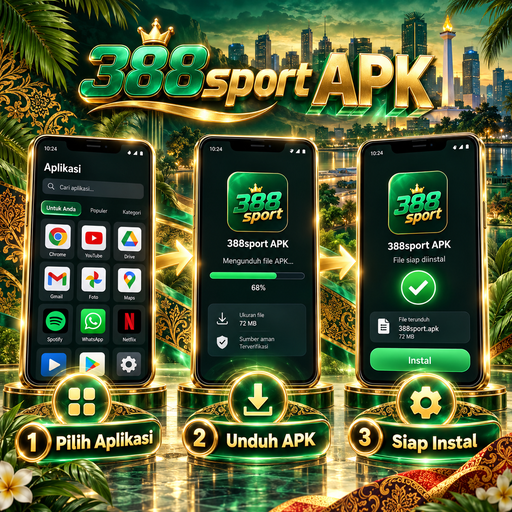 Ilustrasi panduan instalasi 388sport di Android